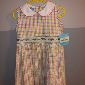 Anavini girls smocked dress with watermelons